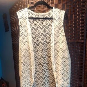 White  short sleeved cover up!